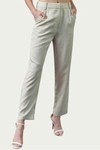 Fore Pleated High-rise Linen-blend Pant In Oatmeal In Silver