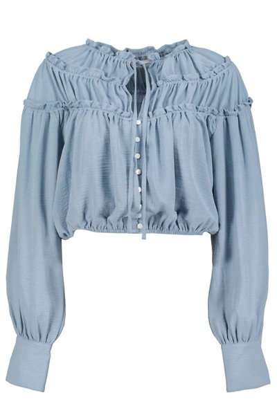 Bishop + Young Boho Canyon Top In Azul In Multi