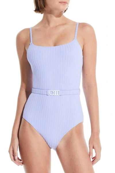 Solid & Striped The Nina Solid Rib One-piece Swimsuit In Purple