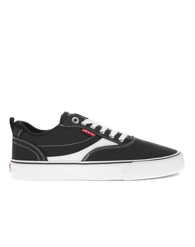 Levi's Lance Court Canvas Ul Xx Mens Lifestyle Casual Skate Shoes In Black