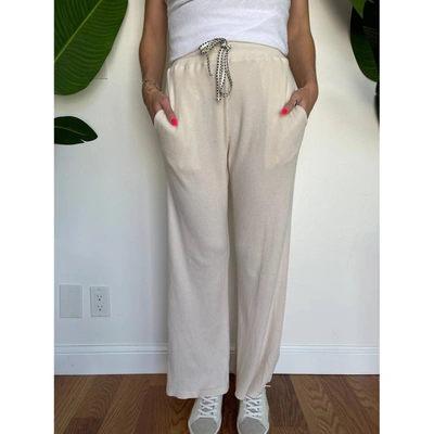 Sundry Relaxed Straight Sweatpant In Cream In Beige