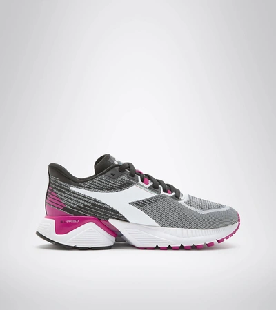 Diadora Women's Mythos Blushield Vigore Running Shoes - Medium Width In Silver Dd/black/white In Grey