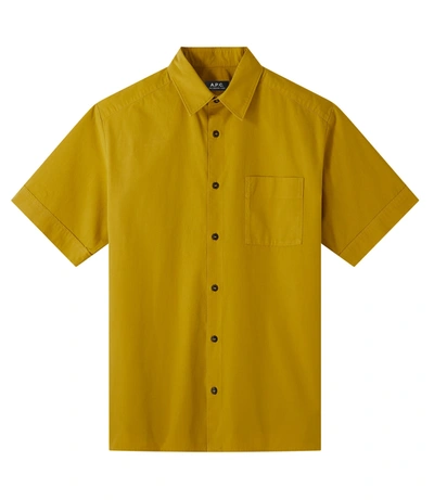 Apc Ross Short-sleeve Shirt In Yellow