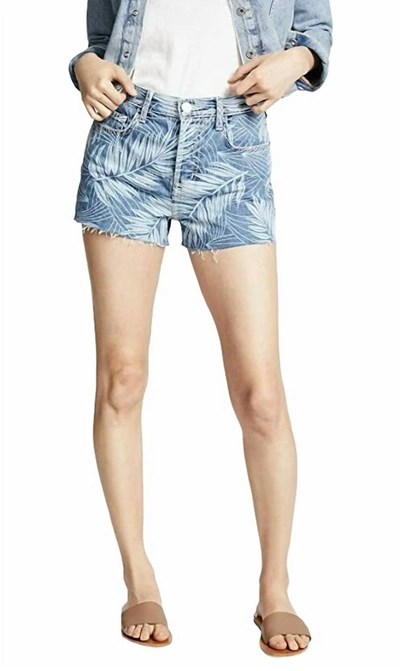 Current Elliott The Ultra High Waist Short In Wily Palm In Blue