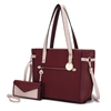 Mkf Collection By Mia K Andrys Vegan Leather Tote Handbag - 2 Pieces In Red