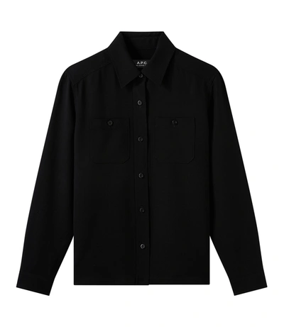 Apc Chloé Overshirt In Black