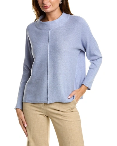 Eileen Fisher Dolman Sleeve Cashmere-blend Pullover In Blue