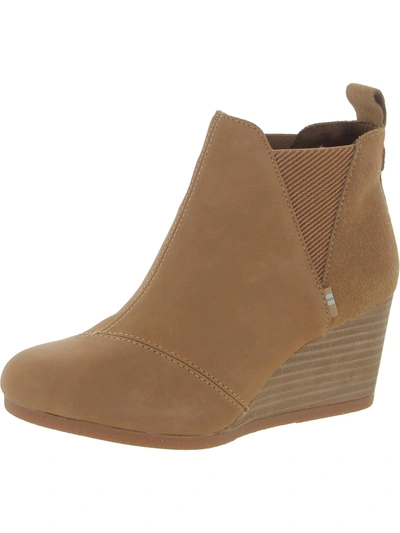 Toms Kelsey Womens Wedge Boots In Brown