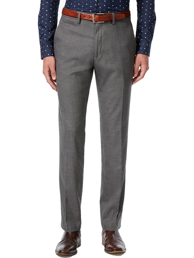 Kenneth Cole Reaction Mens Office Slim Dress Pants In Gold