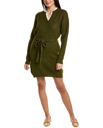 Anna Kay Wool-blend Mini Dress In Green