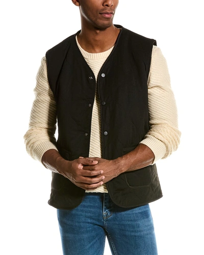 American Stitch Quilted Vest In Black