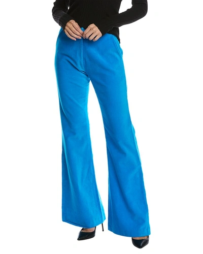 Cynthia Rowley Velvet Pant In Blue