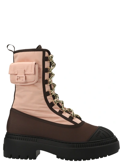 Fendi Domino Boots, Ankle Boots Multicolor