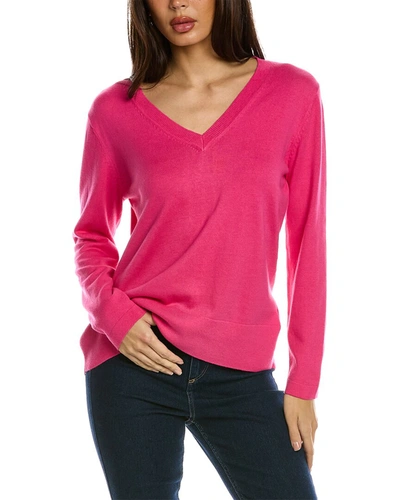 Hannah Rose Santa Monica Cashmere-blend Pullover In Pink