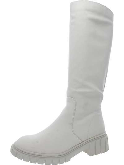 Aqua College Paz Womens Tall Waterproof Rain Boots In White