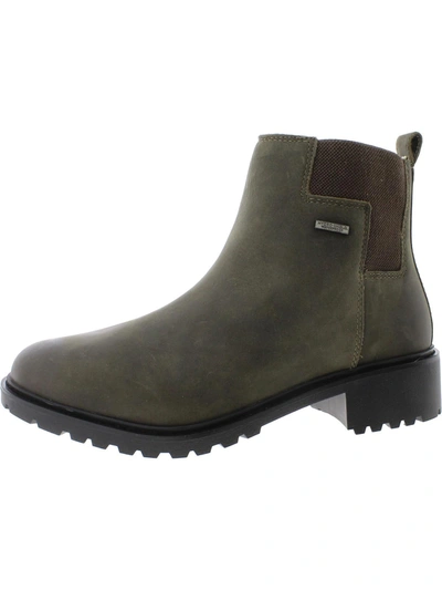 Rockport Ryleigh Womens Leather Faux Fur Lined Booties In Multi