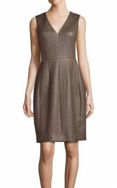 Bcbgmaxazria Livie Quilted Dress In Grey Dusk In Brown