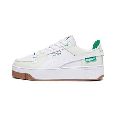 Puma Women's Carina Street Vtg Casual Sneakers From Finish Line In White- White-vapor Gray