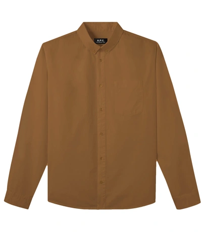 Apc Clément Shirt In Brown