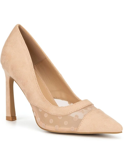New York And Company Briar Womens Pointed Toe Slip On Pumps In Beige