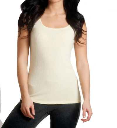 French Kyss Jackie Kashmira Tank In Yellow In Beige