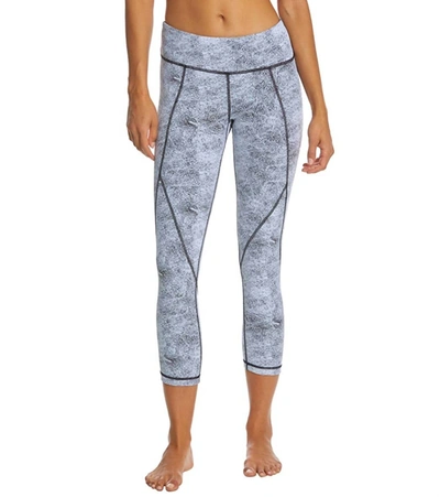 Vimmia Women's Reversible Speckle Print Speed Capri Legging In Light Gray In Grey