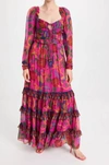 FARM RIO SWEET FOREST MAXI DRESS IN PINK