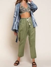 Pol Tie Dye Cardigan In Ocean Grey In Grey
