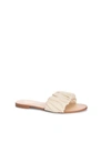 Chinese Laundry Britta Ruched Slide In Cream In Beige