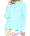 ARYEH AMALIA RUFFLE NECK PULLOVER IN MINT