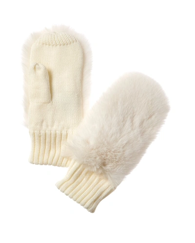 Surell Accessories Mittens In White