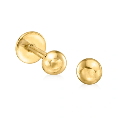 Rs Pure By Ross-simons 14kt Yellow Gold Ball Stud Earrings