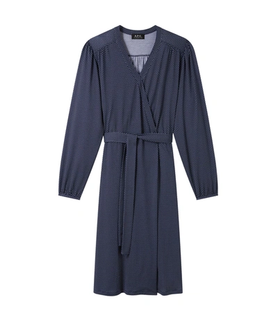 Apc Rebecca Dress In Blue