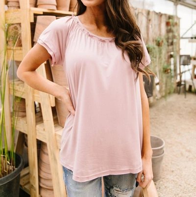 Ninexis Double Up Top In Mauve In Pink