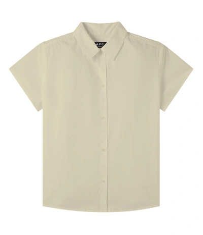 Apc Marina Short-sleeve Shirt In Beige