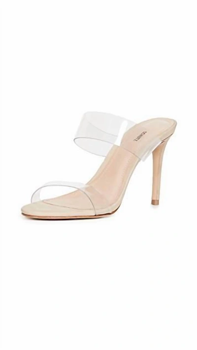 Schutz Ariella Strappy See-through Vinyl Slide High-heel Sandals In Neutral