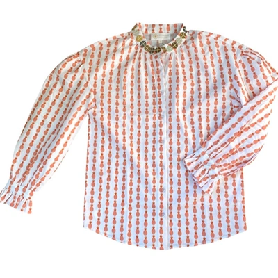 Sheridan French Ripley Blouse In White Pineapple In Multi