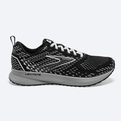 Brooks Women's Levitate 5 Road-running Shoes - Medium Width In Black/grey/white