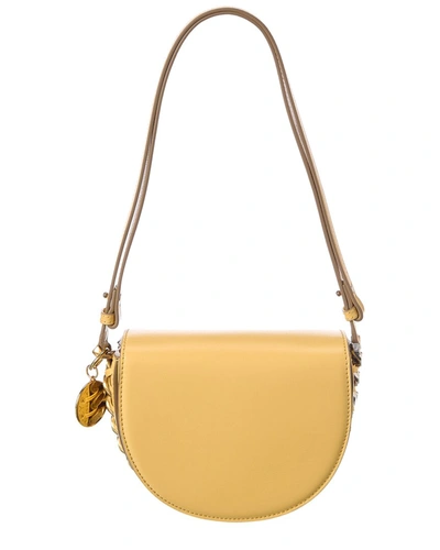 Stella Mccartney Frayme Small Flap Shoulder Bag In Yellow