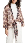 Saachi Medallion Print Topper In Black