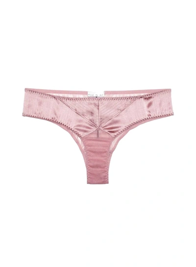 Fleur Du Mal Top Stitch Bikini In Rose Pink