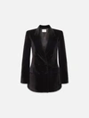 Frame The Femme Corduroy Blazer In Black