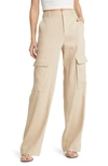 Frame Linen-blend Cargo Pants In Sand