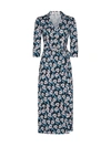 Diane Von Furstenberg Abigail Silk Jersey Midi Wrap Dress In Fortune Vine Ivory