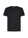 Dolce & Gabbana Logo-plaque Cotton T-shirt In Black