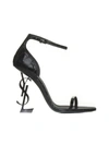 Saint Laurent 11cm Heel Open Toe Patent Leather Sandals In Black