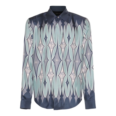 Amiri Argyle Printed Long-sleeve Shirt In Multicolor