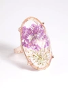 LOVISA GOLD AND LILAC FLOWER RING