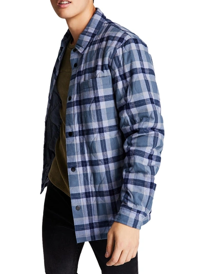 And Now This Mens Cotton Plaid Shirt Jacket In Black