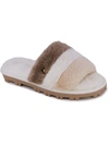 NAUTICA CHYLER WOMENS FAUX FUR PADDED INSOLE SLIDE SANDALS